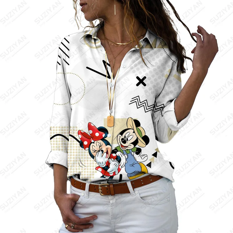 Long Sleeve Casual Street Disney Minnie Blouses Loose Female Shirt Tops Loose Shirt Temperament
Long Sleeve Casual Street Disney Minnie Blouses Loose Female Shirt Tops Loose Shirt Temperament