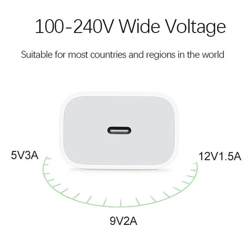 10Pcs 20W Fast Charging PD Charger 9V 2.2A For 11 12 13 Mini Pro Max USB C Type C Port EU US Plug Travel Power Adapter With Box
10Pcs 20W Fast Charging PD Charger 9V 2.2A For 11 12 13 Mini Pro Max USB C Type C Port EU US Plug Travel Power Adapter With Box