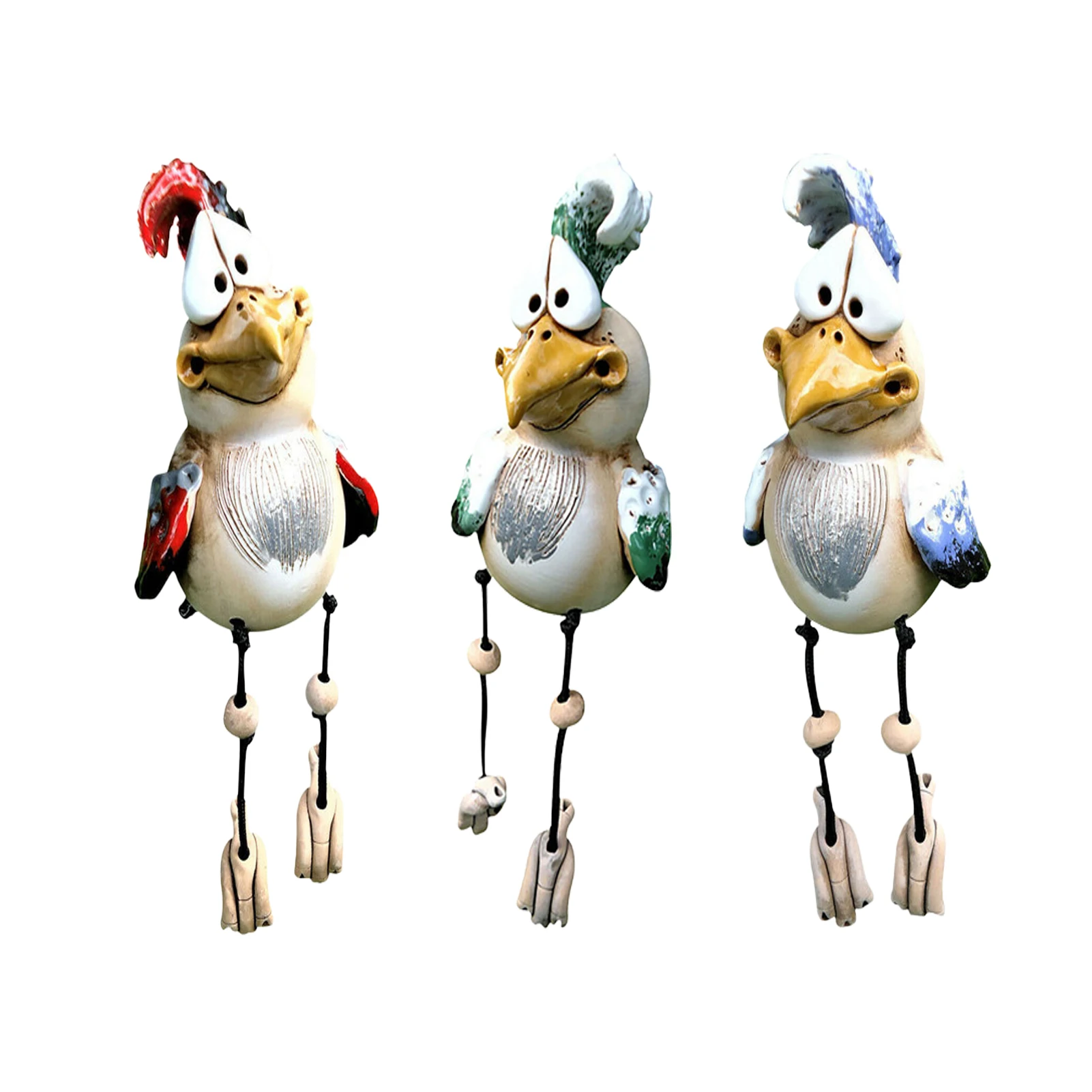 

Funny Chicken Garden Statues Farm Art-Backyard Decoration Ornament Chick Lawn Stakes Sculptures Courtyard Yard Home Decor
