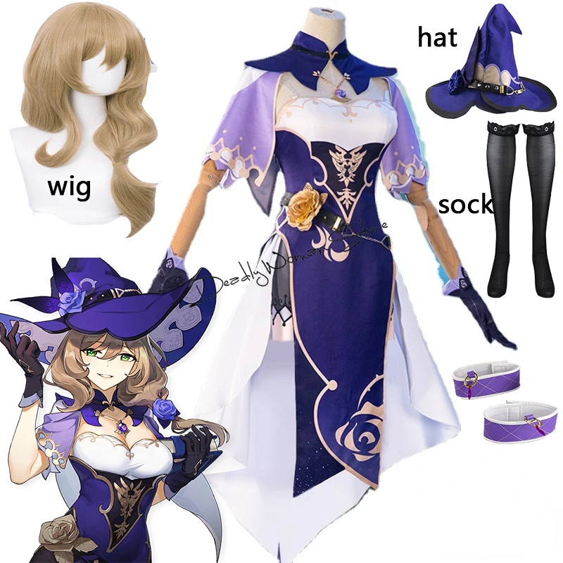 Anime Game Genshin Impact Lisa Witch of Purple Rose Cosplay Costume The Librarian Sexy Halloween Party Dress
Anime Game Genshin Impact Lisa Witch of Purple Rose Cosplay Costume The Librarian Sexy Halloween Party Dress