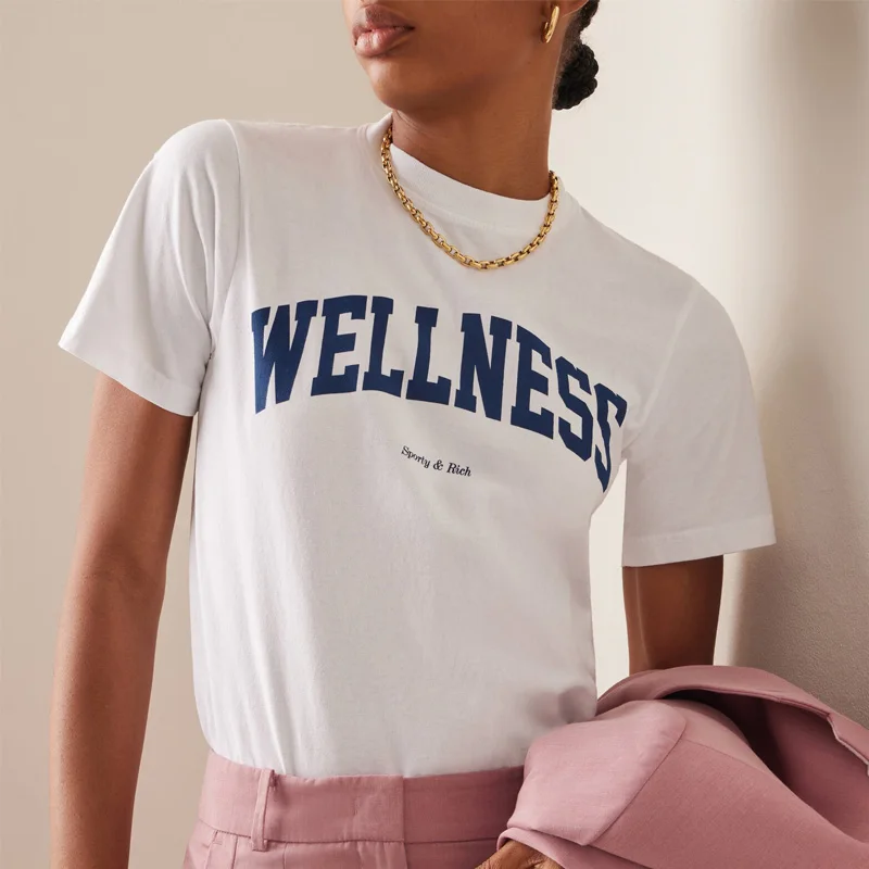American Vintage Style Wellness Shirts Short Sleeve Cotton White Summer Casual Tops 2023 New Arrival 80s 90s Women Tee Shirts
American Vintage Style Wellness Shirts Short Sleeve Cotton White Summer Casual Tops 2023 New Arrival 80s 90s Women Tee Shirts