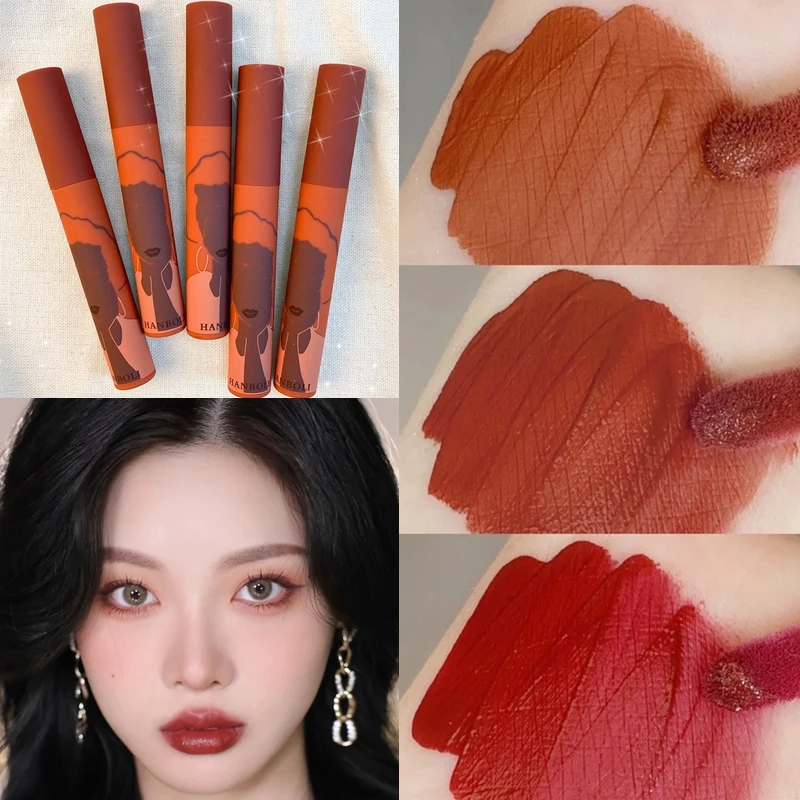 Velvet Matte Lip Glaze Retro Red-brown Liquid Lipstick Waterproof Color Rendering Lasting Lipgloss Soft Mist Texture Lips Makeup
Velvet Matte Lip Glaze Retro Red-brown Liquid Lipstick Waterproof Color Rendering Lasting Lipgloss Soft Mist Texture Lips Makeup