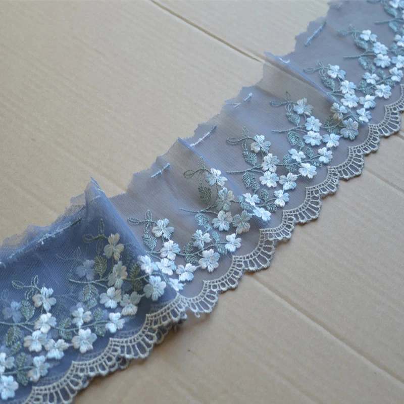 10Meters Embroidery Lace Fabrics DIY Bra Needle Work Accessories Light Blue Mesh Embroidered Lace For Dress Sewing Crafts
10Meters Embroidery Lace Fabrics DIY Bra Needle Work Accessories Light Blue Mesh Embroidered Lace For Dress Sewing Crafts