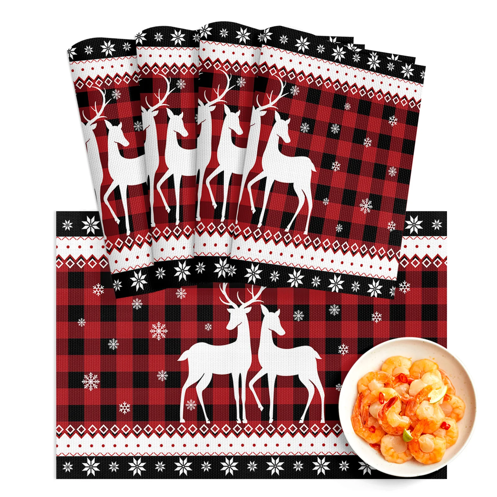 4/6pcs Placemat Christmas Snowflake Elk Red Plaid Restaurant Kitchen Accessories PVC Dining Table Mats Disc Bowl Coaster Pad
4/6pcs Placemat Christmas Snowflake Elk Red Plaid Restaurant Kitchen Accessories PVC Dining Table Mats Disc Bowl Coaster Pad