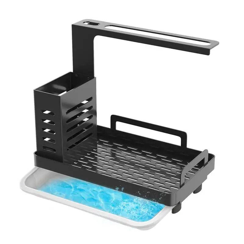 Simple Kitchen Sink Caddy Organizer Stainless Steel Sponge Soap Brush Holder With Drain Pan Premium Kitchen Drying Rack
Simple Kitchen Sink Caddy Organizer Stainless Steel Sponge Soap Brush Holder With Drain Pan Premium Kitchen Drying Rack