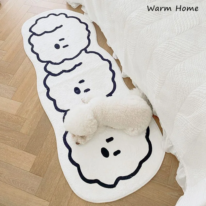 Simple Dog Nordic Cartoon Carpet for Bedroom Non-slip Bedside Cute Soft Floor Table Mat Concise Decor Rug for Living Room Home
Simple Dog Nordic Cartoon Carpet for Bedroom Non-slip Bedside Cute Soft Floor Table Mat Concise Decor Rug for Living Room Home