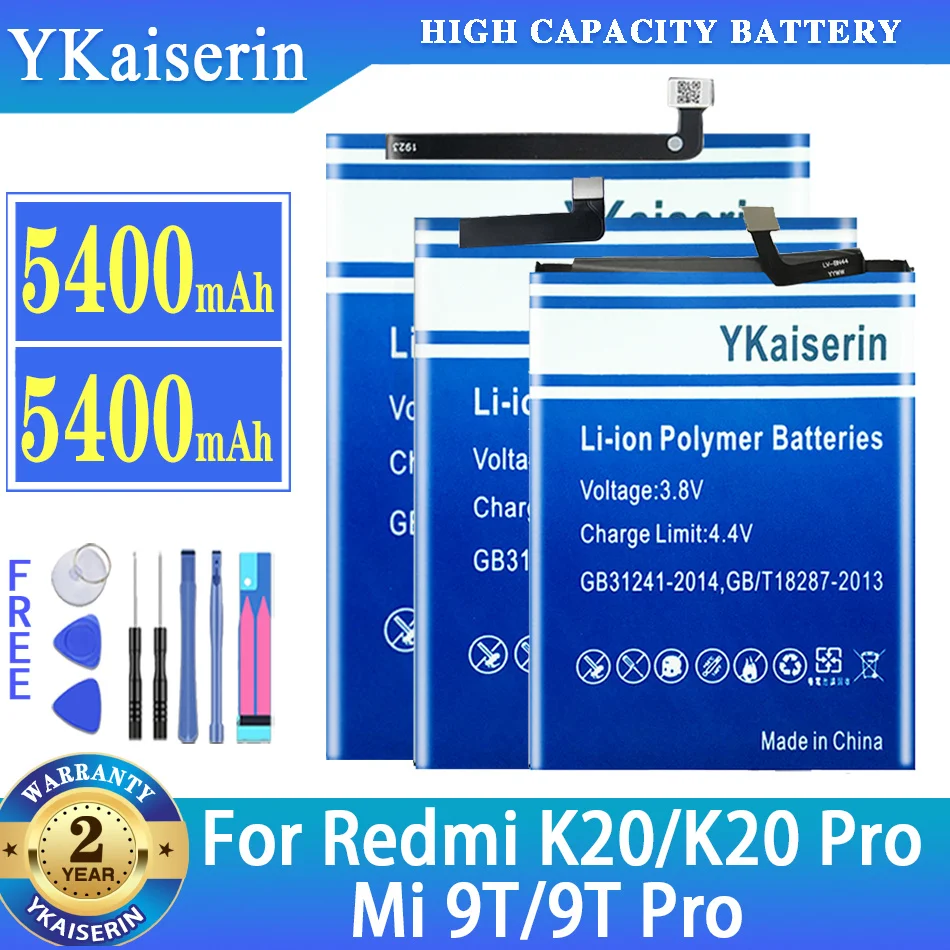 YKaiserin Battery BP41 BP40 For Xiaomi Redmi K20 Pro Mi 9T Pro K20pro Batterij + Free Tools
YKaiserin Battery BP41 BP40 For Xiaomi Redmi K20 Pro Mi 9T Pro K20pro Batterij + Free Tools
