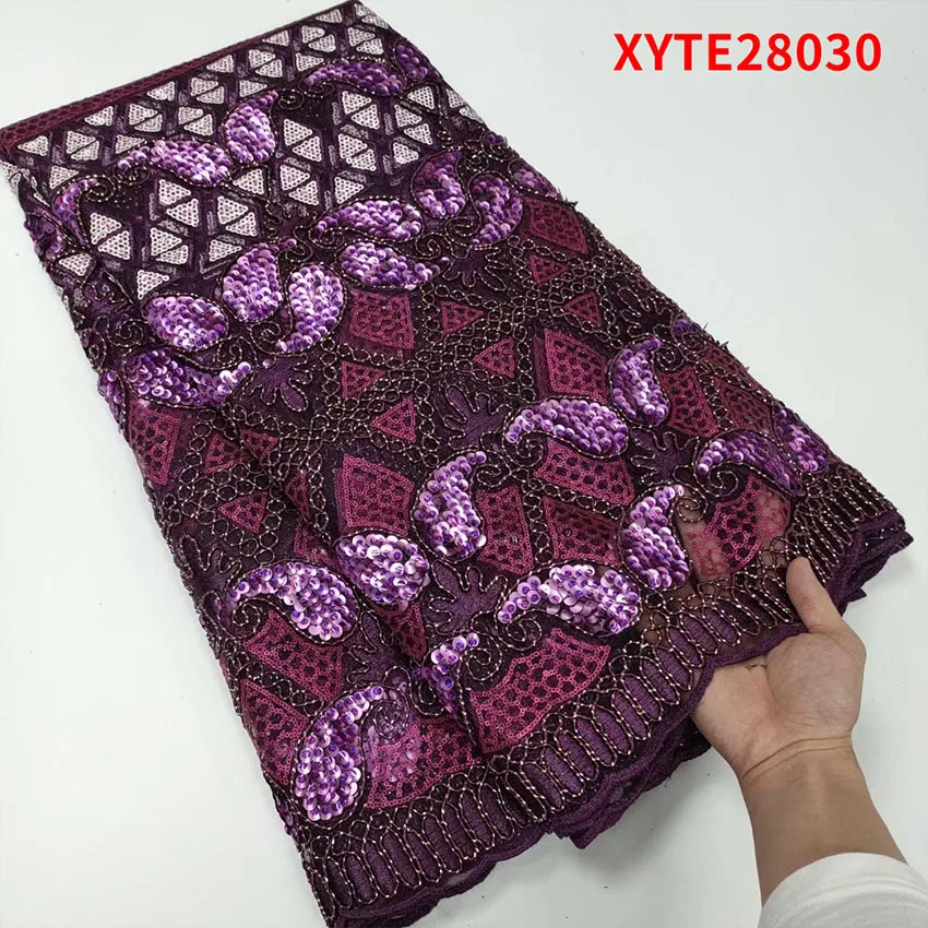 Elegant African French Sequins Fabric Comfortable Ankara Breathable Lace For Womam Party Dress Textiles XYTE28030
Elegant African French Sequins Fabric Comfortable Ankara Breathable Lace For Womam Party Dress Textiles XYTE28030