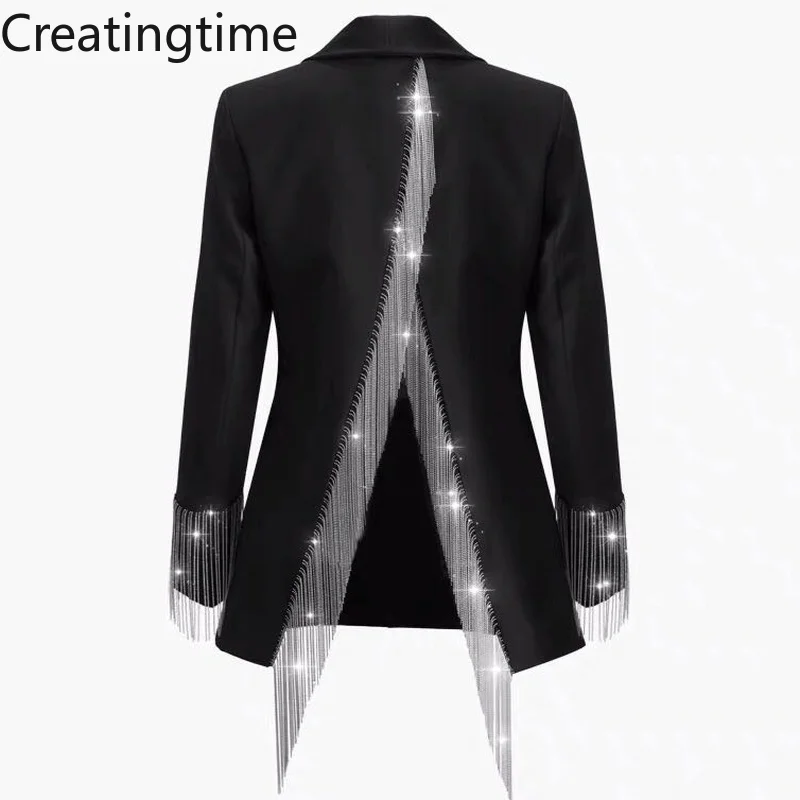 Женский свободный Блейзер Creatingtime, весенний оригинальный Блейзер черного цвета в стиле пэчворк с разрезами и бахромой, GA498, 2022
Женский свободный Блейзер Creatingtime, весенний оригинальный Блейзер черного цвета в стиле пэчворк с разрезами и бахромой, GA498, 2022