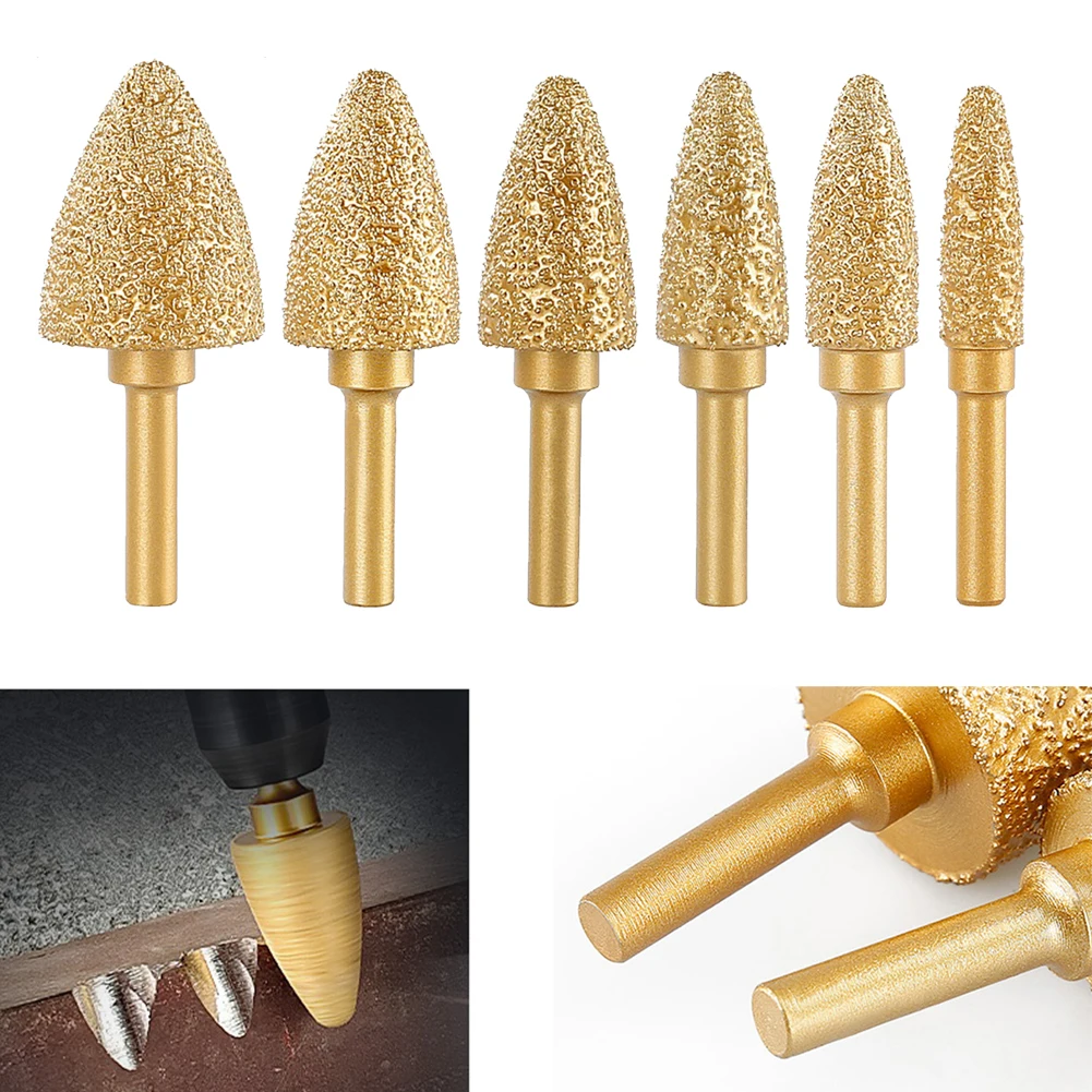 1pc 6mm Round Shank Vacuum Brazed Diamond Grinding Head Burrs Engraving Drill Bits Grinding Rotary File For Stone Grey Cast Iron
1pc 6mm Round Shank Vacuum Brazed Diamond Grinding Head Burrs Engraving Drill Bits Grinding Rotary File For Stone Grey Cast Iron