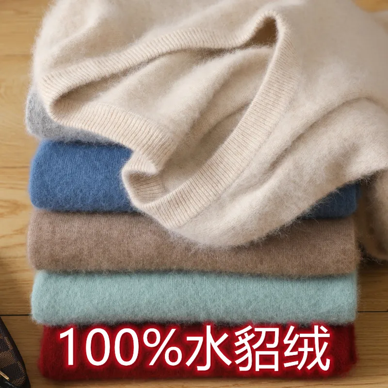2023 Men's 100% Mink Sweater Cashmere Knitting Large Spring New High-End Winter Warm Top Plane V-Neck Pullover Versatile
2023 Men's 100% Mink Sweater Cashmere Knitting Large Spring New High-End Winter Warm Top Plane V-Neck Pullover Versatile