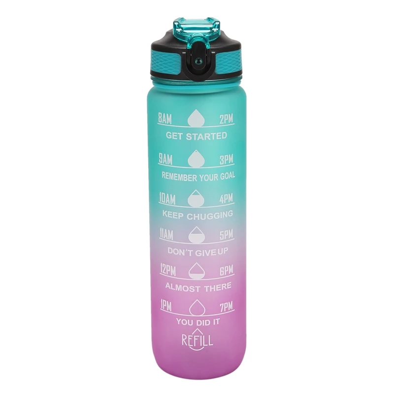 1000ML Tritan Fitness Sports Water Bottle With Time Marker&Straw Large Wide Mouth Leakproof Durable
1000ML Tritan Fitness Sports Water Bottle With Time Marker&Straw Large Wide Mouth Leakproof Durable