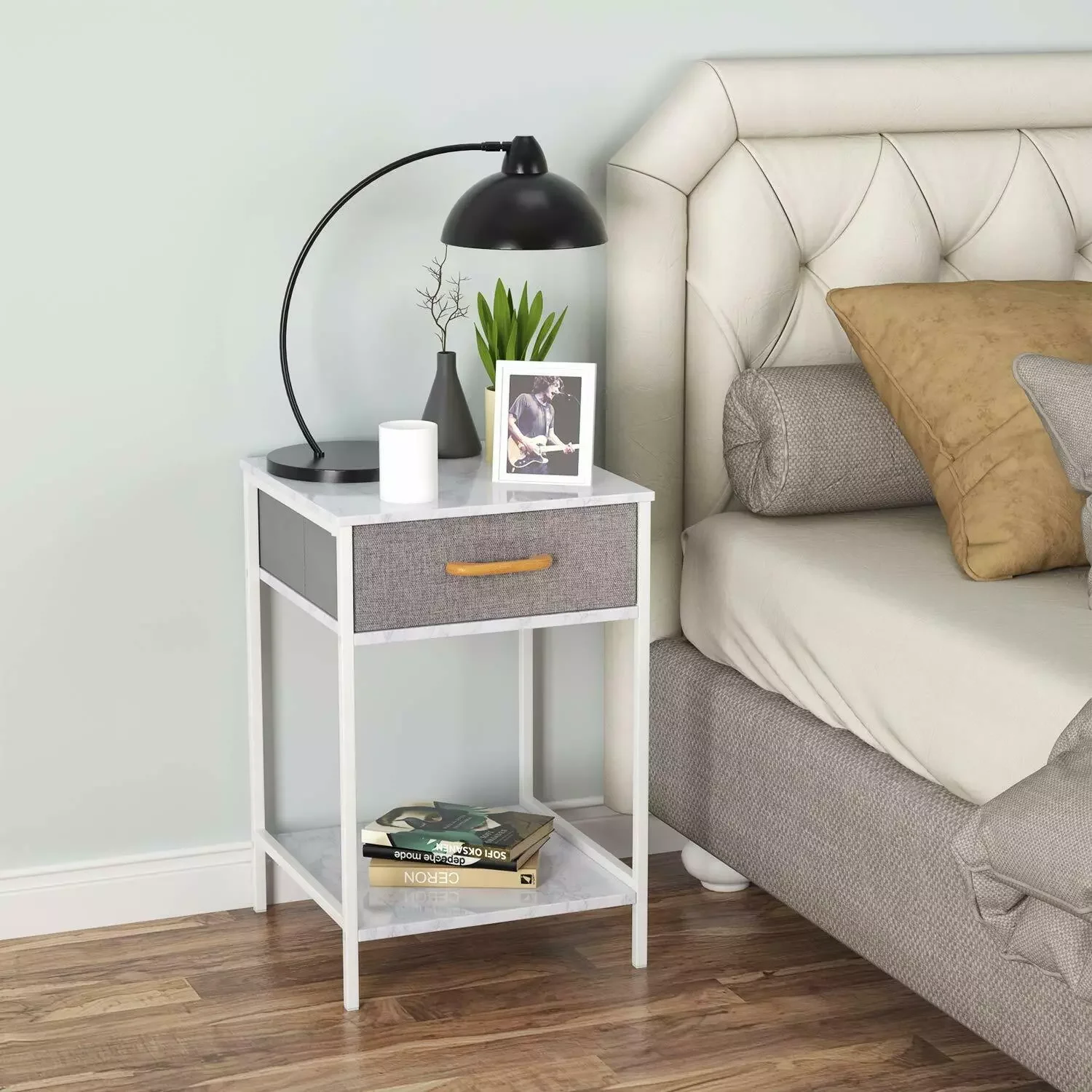 Bedside Table Marble Look with Drawer Cabinet Bedroom Locker Nightstands tea table Coffee Table Bedroom Furniture
Bedside Table Marble Look with Drawer Cabinet Bedroom Locker Nightstands tea table Coffee Table Bedroom Furniture
