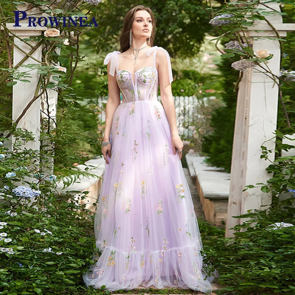 

Prowinea Pastrol Ceremony Formal Party Dresses For Women A-LINE Appliques Sweetheart Chapel Train Lace Up Sleeveless Pleat