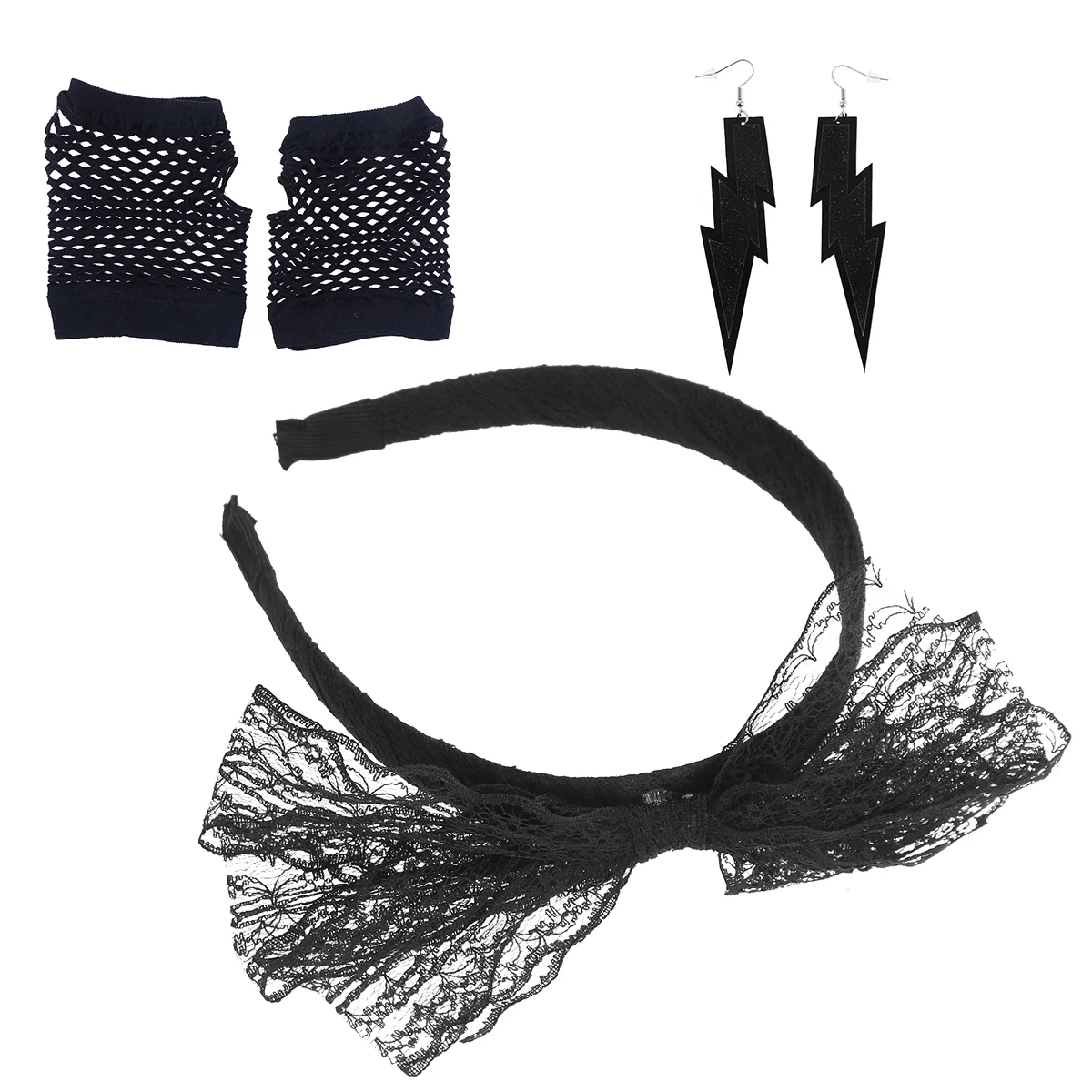 80s Fancy Dress Costume Accessories Headband Neon Earrings Fishnet for 80s Party Favors Gift Supplies Black
80s Fancy Dress Costume Accessories Headband Neon Earrings Fishnet for 80s Party Favors Gift Supplies Black