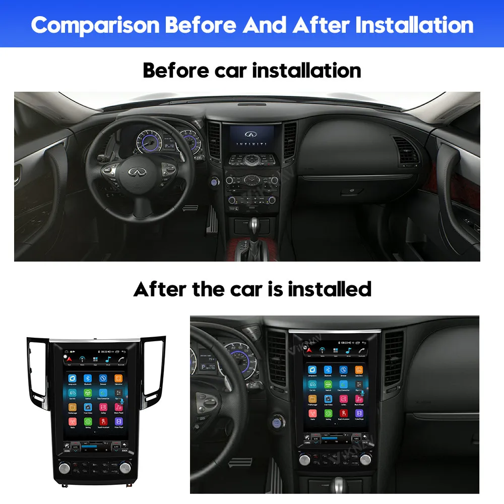 

Автомобильный мультимедийный плеер на Android с экраном 12,1 дюйма для Infiniti FX35 QX70 2012-2019, радио, DVD
