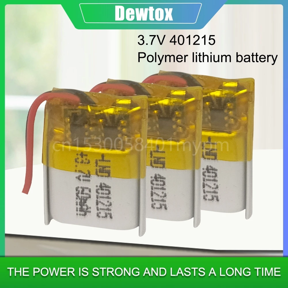 3.7V 60mAh 401215 Lithium Polymer Rechargeable Battery for MP3 DVD Toy Watch Selfie Stick Hearing Aid Reading Pen Cells
3.7V 60mAh 401215 Lithium Polymer Rechargeable Battery for MP3 DVD Toy Watch Selfie Stick Hearing Aid Reading Pen Cells