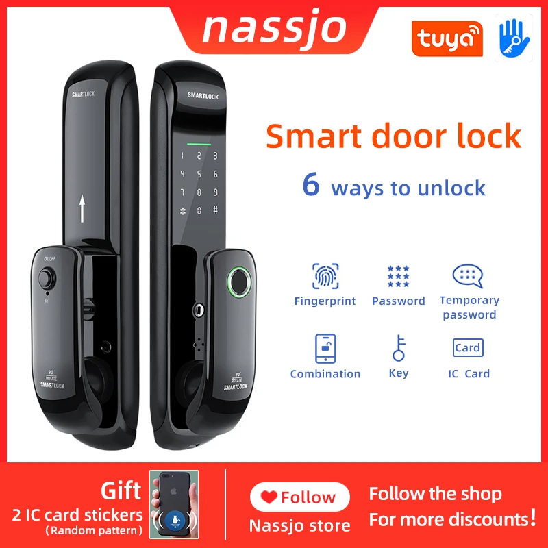 Nassjo 2022 Smart Tuya Wifi TTlock Electronic Home Fingerprint Door Lock Intelligent Bio-metric Digital Smart Door Lock
Nassjo 2022 Smart Tuya Wifi TTlock Electronic Home Fingerprint Door Lock Intelligent Bio-metric Digital Smart Door Lock