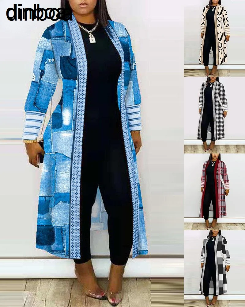 Dinboa-sweety Autumn Winter Fashion Printed Long Cardigan Trench Coat Women Casual Loose Cardigans Open Stitich Trench Coatwomen
Dinboa-sweety Autumn Winter Fashion Printed Long Cardigan Trench Coat Women Casual Loose Cardigans Open Stitich Trench Coatwomen