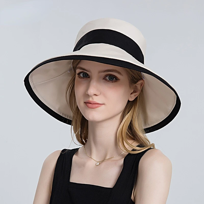 Portable Big Brim Bucket Hat for Women Metal Summer Sun Hat Contrast Beach Hat Portable and Foldable Big Brim Fisherman Hat
Portable Big Brim Bucket Hat for Women Metal Summer Sun Hat Contrast Beach Hat Portable and Foldable Big Brim Fisherman Hat