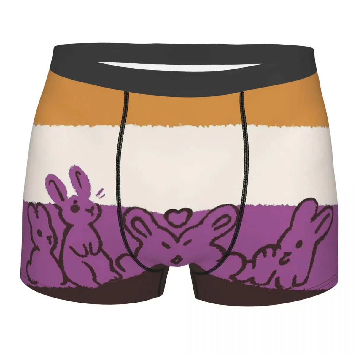 

NB Flag Bunnies LGBT Sexual Minority Special Love Underpants Breathbale Panties Male Underwear Comfortable Shorts Boxer Briefs