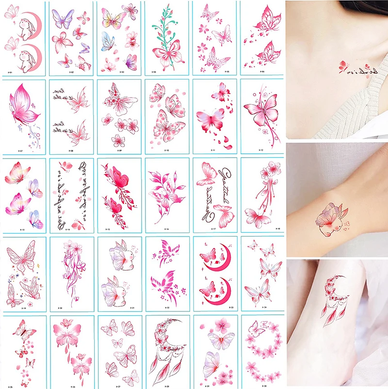 30Pcs Women Temporary Tattoo Sticker Face Hand Arm Leg Body Art Fake Tatoo Waterproof Long Lasting Temporary Tattoos
30Pcs Women Temporary Tattoo Sticker Face Hand Arm Leg Body Art Fake Tatoo Waterproof Long Lasting Temporary Tattoos