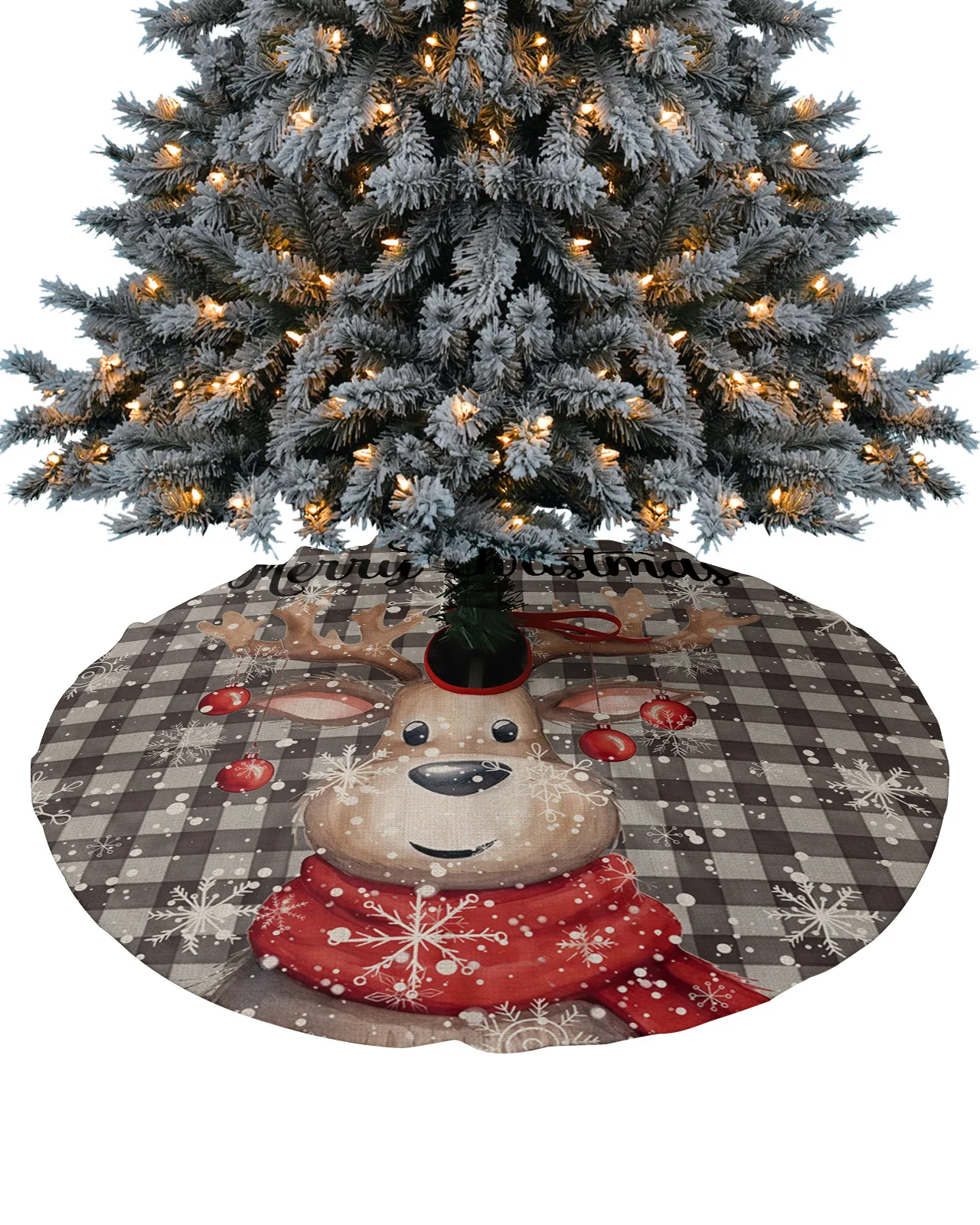 Christmas Snowflake Elk Christmas Tree Skirt Xmas Decorations for Home Supplies Round Christmas Tree Skirts Base Cover
Christmas Snowflake Elk Christmas Tree Skirt Xmas Decorations for Home Supplies Round Christmas Tree Skirts Base Cover