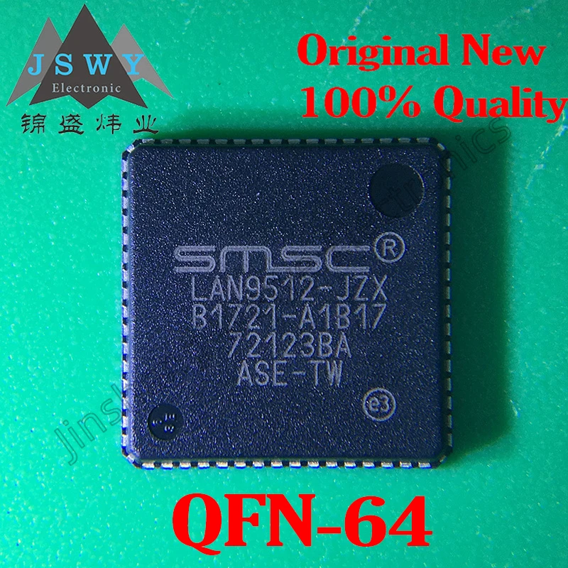 

1~50PCS LAN9512-JZX LAN9512 QFN-64 Ethernet Controller Chip 5-Port 100GbE Switch New in Stock Free Shipping