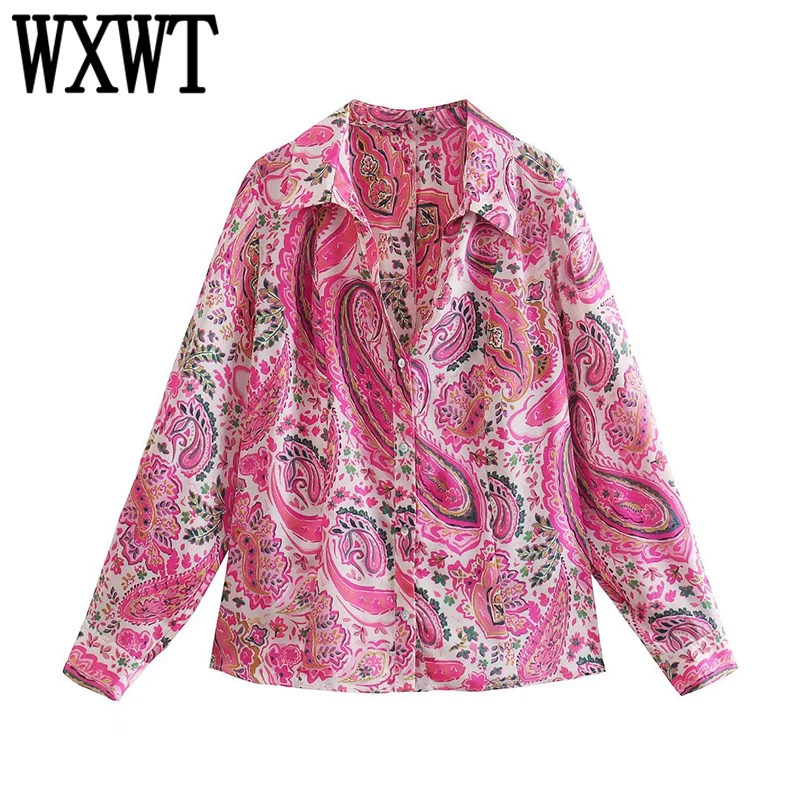 WXWT 2022 Fashion Women Print Turn-down Collar Shirt Camisas Mujer Spring Long Sleeve Blouse Female Casual Tops OZZ1416
WXWT 2022 Fashion Women Print Turn-down Collar Shirt Camisas Mujer Spring Long Sleeve Blouse Female Casual Tops OZZ1416