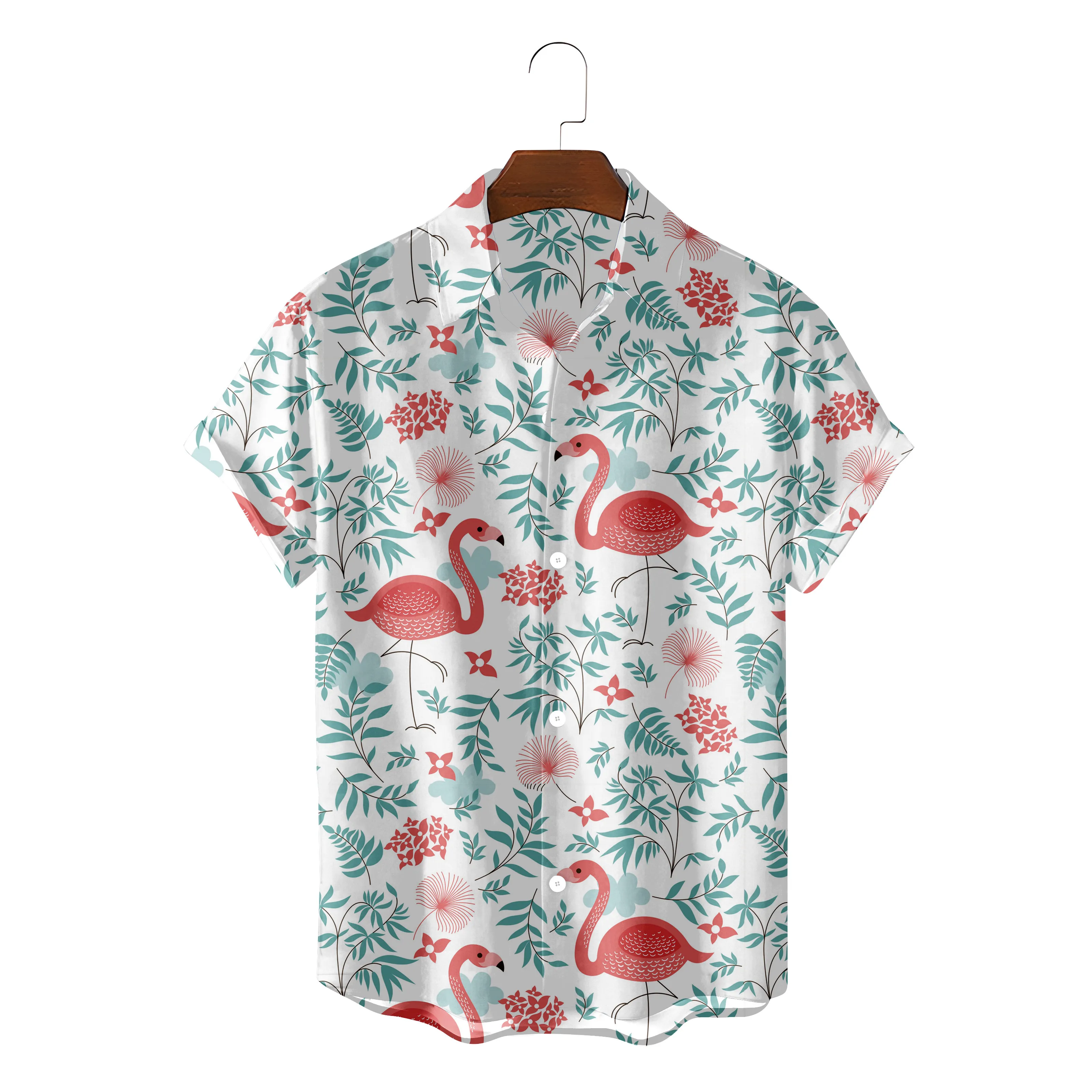 Fashion Hawaiian Shirt For Men Summer Beach Clothes Flamingo Drawing Camisa Blusas Blouses Button Up Streetwear Chemise
Fashion Hawaiian Shirt For Men Summer Beach Clothes Flamingo Drawing Camisa Blusas Blouses Button Up Streetwear Chemise