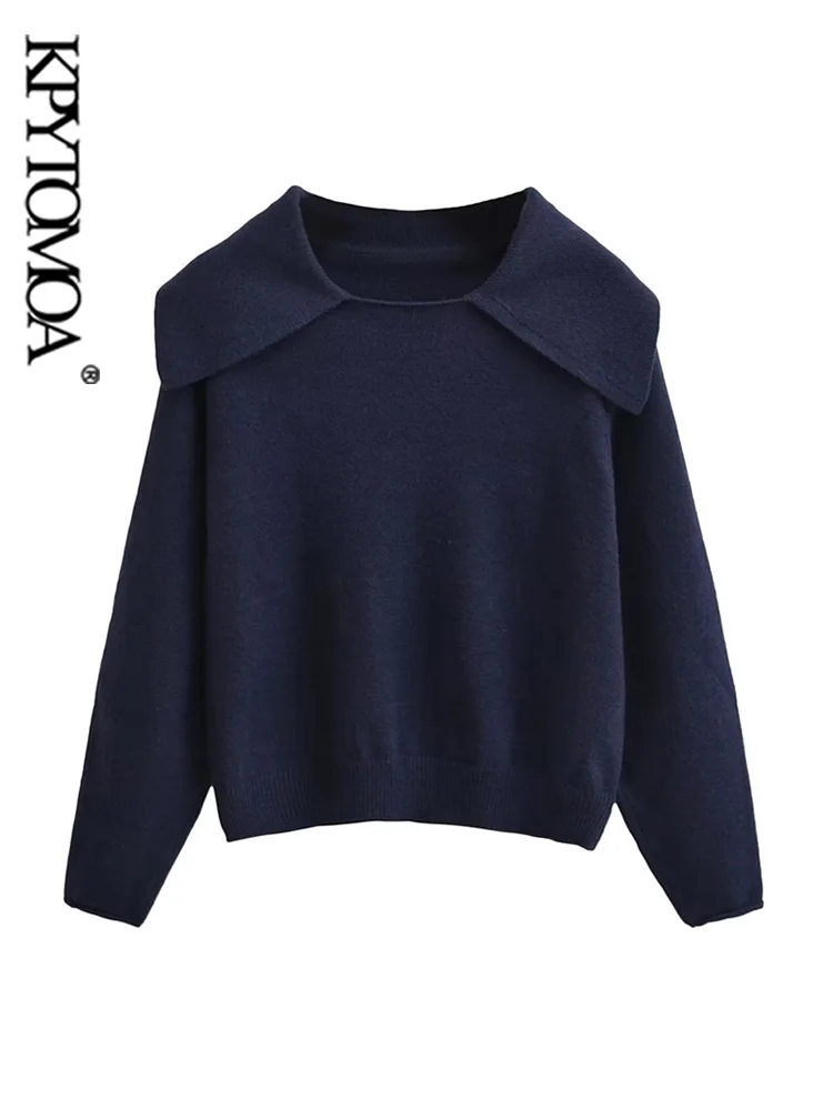 KPYTOMOA Women Fashion Polo Collar Knit Sweater Vintage With Round Lapel Long Sleeve Female Pullovers Chic Tops
KPYTOMOA Women Fashion Polo Collar Knit Sweater Vintage With Round Lapel Long Sleeve Female Pullovers Chic Tops