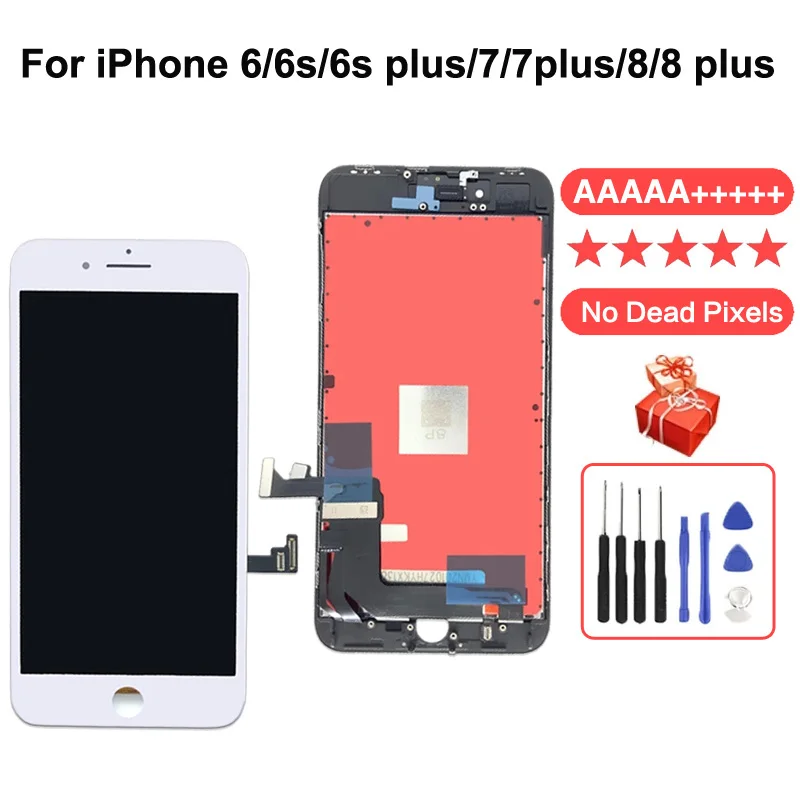 

100% New LCDs Panel For iPhone 6 6P 6S 7 8 Plus 6SP 7P 8P LCD Display Touch Screen Digitizer Assembly Replacement No Dead Pixel