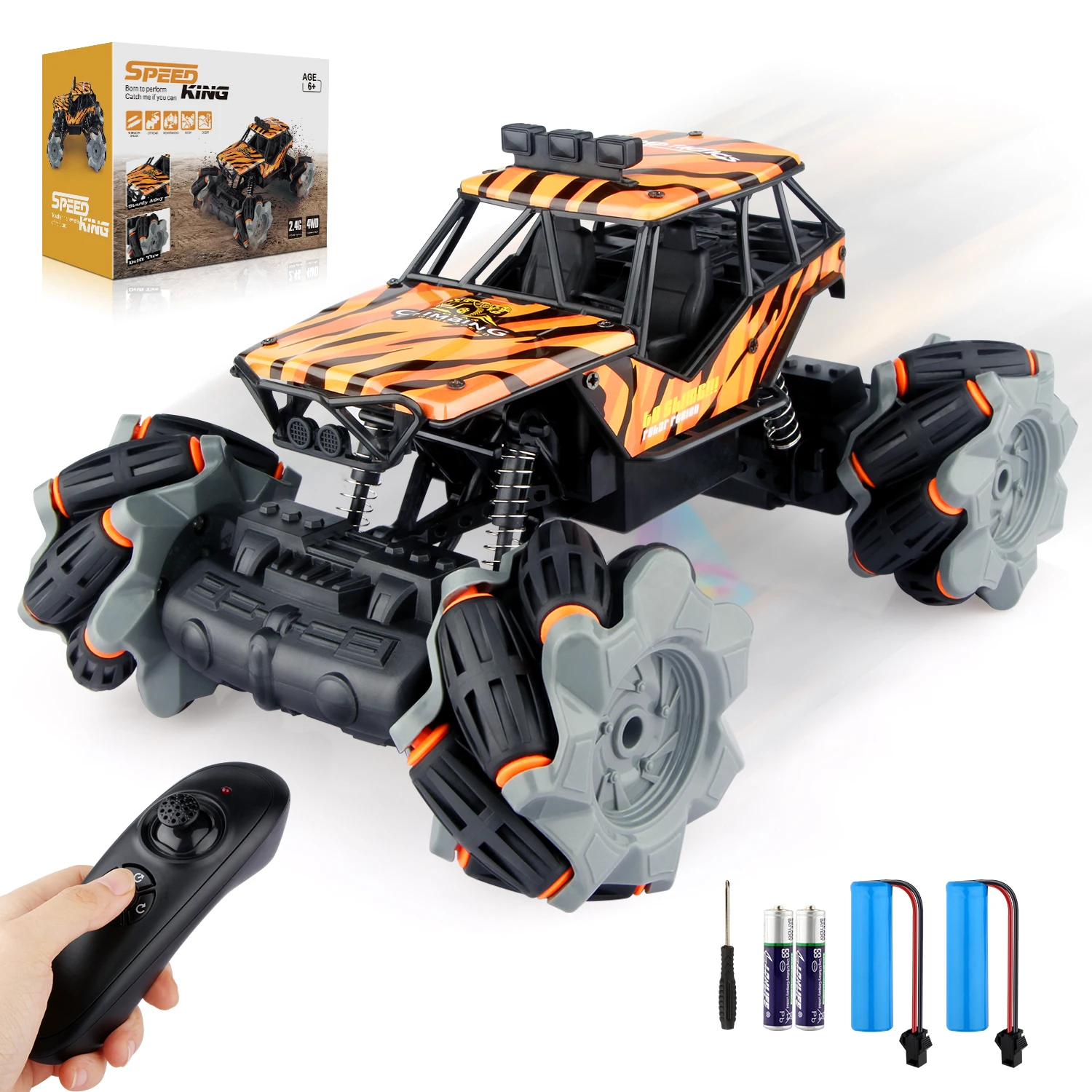 

4WD RC Cars, 20km/h High Speed Remote Control Car, 2.4GHz All Terrain Drift RC Monster Trucks 4x4 Off Road Car Toys Gift for Boy