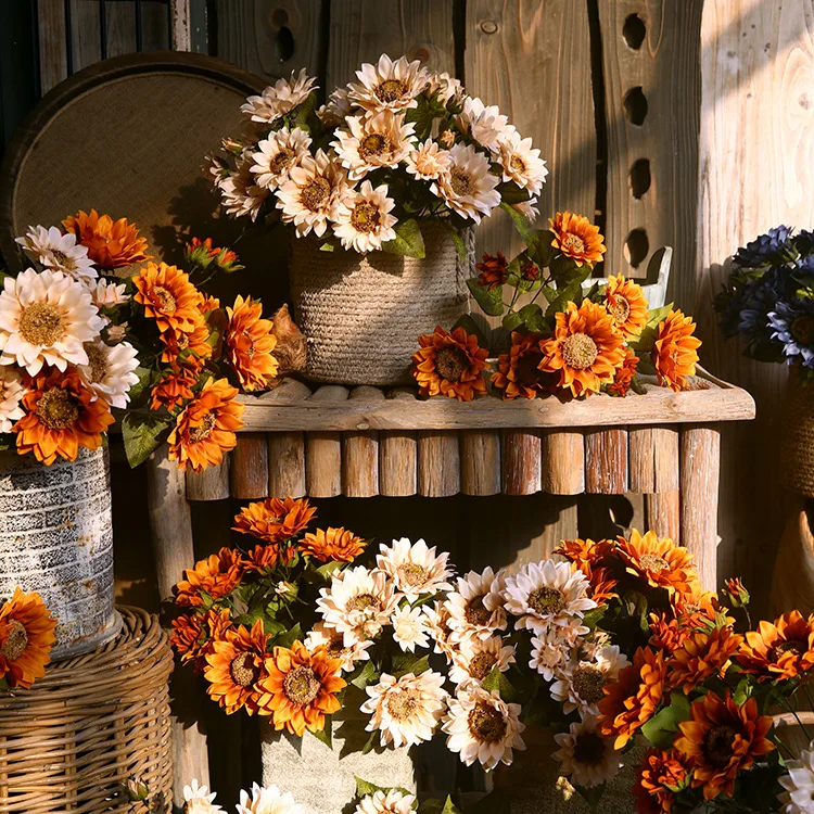 Oil Painting Sunflower Simulation Flower Fake Flower Living Room Decorates American Rural Ornaments Photography Props
Oil Painting Sunflower Simulation Flower Fake Flower Living Room Decorates American Rural Ornaments Photography Props