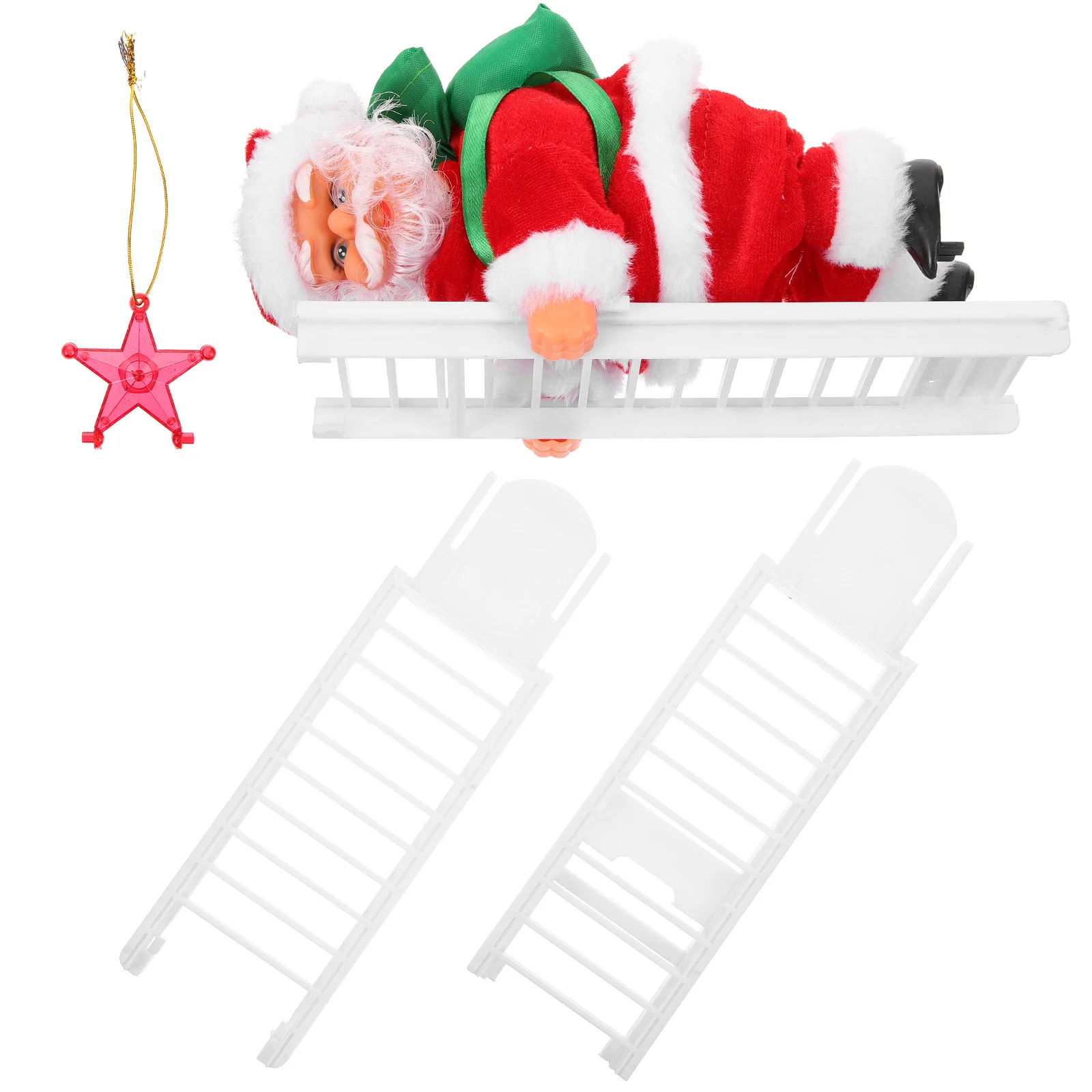 

Музыкальная электронная скалолазающая бусина со шнурком в виде Санта-Клауса, рождественский подарок