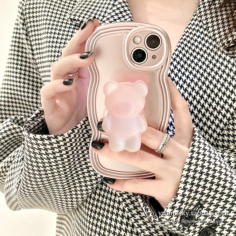 ins Korean Cute 3D Bear Bracket Phone Case For iPhone 14 11 12 13 Pro XS Max X XR Aesthetic Capa Shell Stylish Curly Wave Cover
ins Korean Cute 3D Bear Bracket Phone Case For iPhone 14 11 12 13 Pro XS Max X XR Aesthetic Capa Shell Stylish Curly Wave Cover