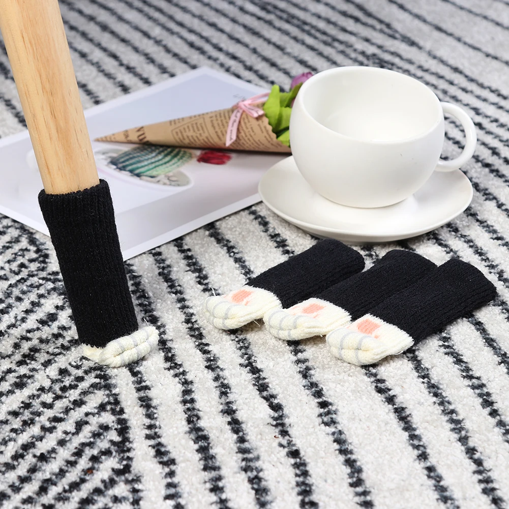 4Pcs/set Chair Desk Feet Sock Cartoon Cat Pattern Thickened Anti-slip Table Leg Knitted Cover Floor Protectors Supplies
4Pcs/set Chair Desk Feet Sock Cartoon Cat Pattern Thickened Anti-slip Table Leg Knitted Cover Floor Protectors Supplies
