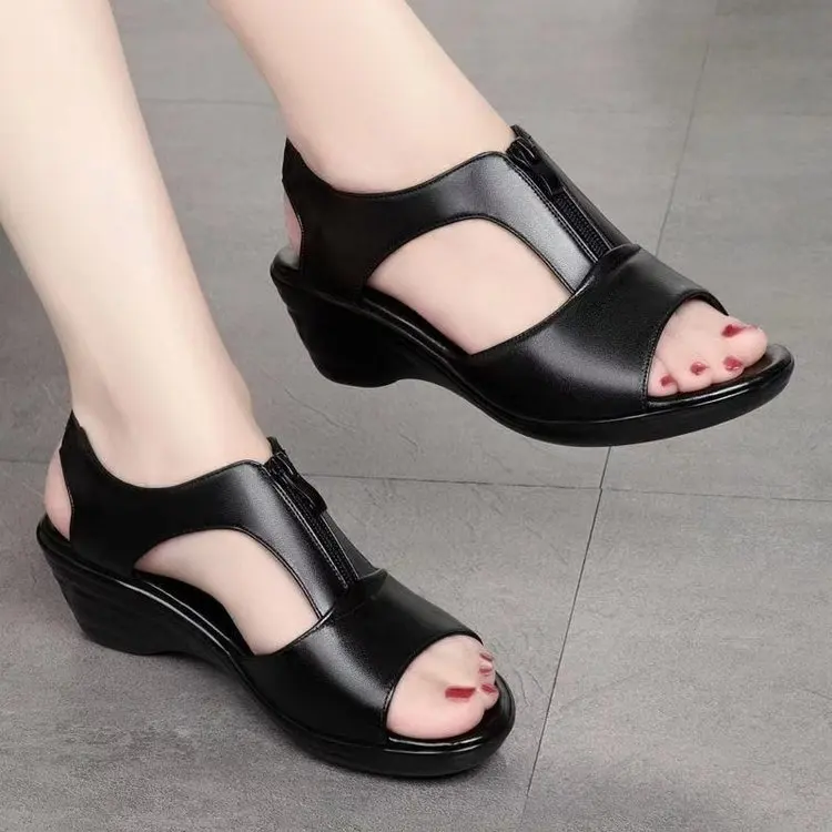 2022 Summer Women Sandals Zipper Wedge Sandals Plus Size Sandals Flat Women Shoes Sandals Ladies Roman Sandals zapatos de mujer
2022 Summer Women Sandals Zipper Wedge Sandals Plus Size Sandals Flat Women Shoes Sandals Ladies Roman Sandals zapatos de mujer