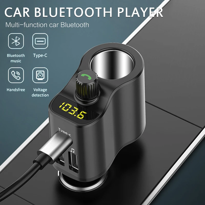BT01 MP3 Player Bluetooth5.0 Type-C + Dual USB Car Charger FM Transmitter MP3 Player 3.1A DC12-24V Car Charger For Xiomi iphone
BT01 MP3 Player Bluetooth5.0 Type-C + Dual USB Car Charger FM Transmitter MP3 Player 3.1A DC12-24V Car Charger For Xiomi iphone