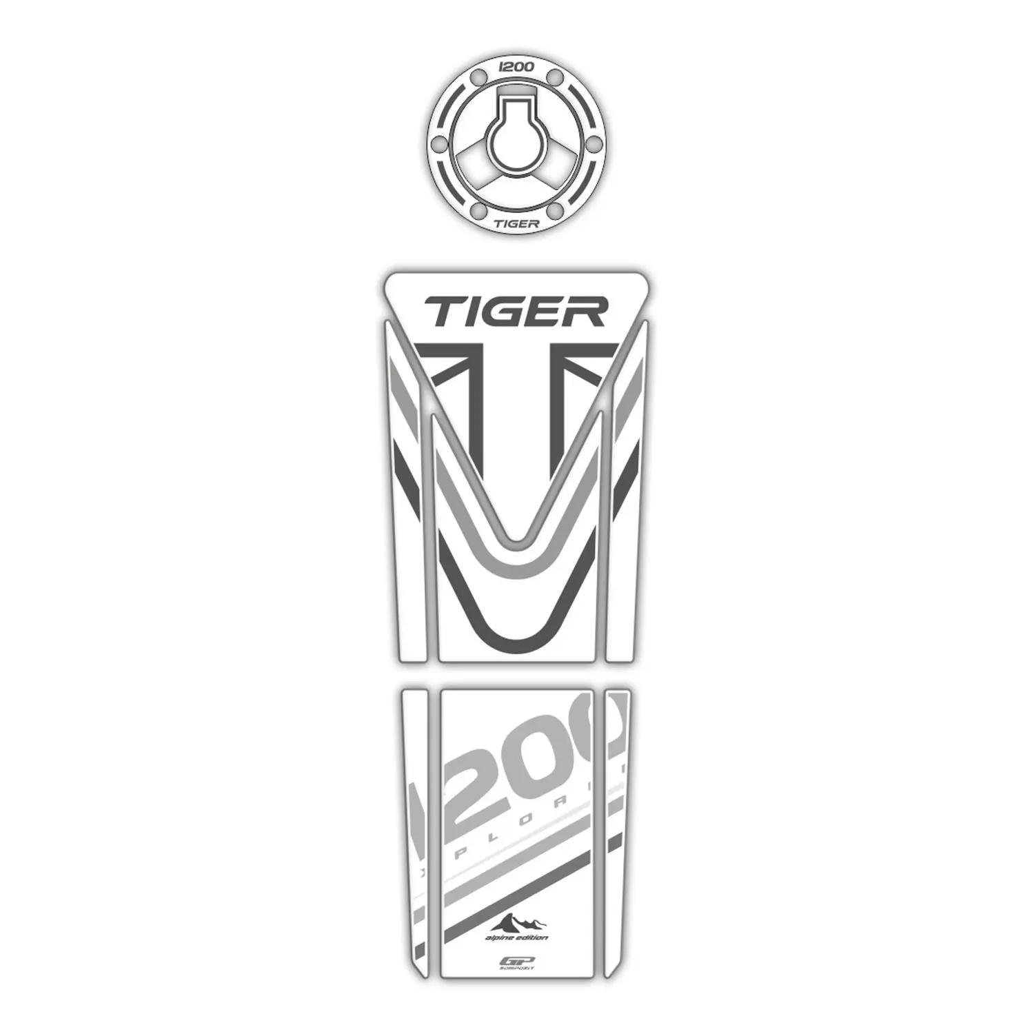 GP композитный для Tiger 1200 2014-2016 совместимый Набор ковриков для бака белый
GP композитный для Tiger 1200 2014-2016 совместимый Набор ковриков для бака белый