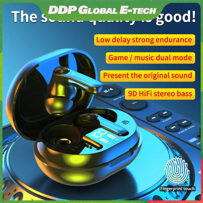 Stereo Wireless Headphones Digital Display Intelligent Noise Reduction Gaming Earphones 5.0 Headset Tws Earbuds
Stereo Wireless Headphones Digital Display Intelligent Noise Reduction Gaming Earphones 5.0 Headset Tws Earbuds