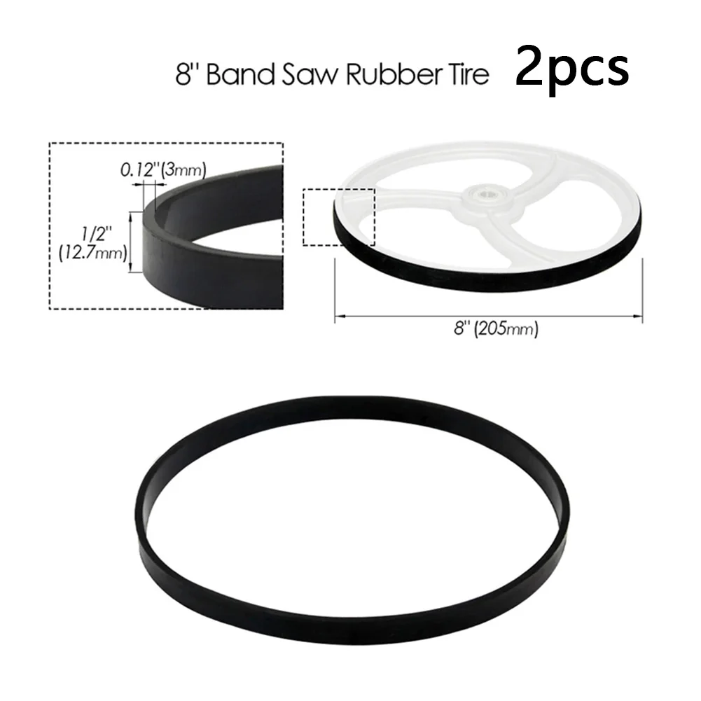 

2pcs Bandsaw Rubber Band For 8" 9" 10" 12" 14" WoodWorking Band Saw Tires Scroll Wheel Ring Power Tool Accessories