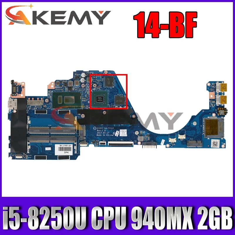 For HP 14-BF Laptop motherboard With SR3LA i5-8250U CPU 940MX 2GB GPU DCM42 LA-F035P 940760-601 940760-001 MB 100% Tested
For HP 14-BF Laptop motherboard With SR3LA i5-8250U CPU 940MX 2GB GPU DCM42 LA-F035P 940760-601 940760-001 MB 100% Tested