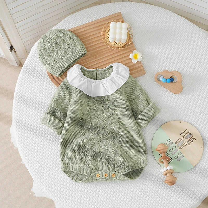 Baby Bodysuits Clothes Newborn Autumn Winter Knitted Onesie Hats Clothes Sets for Toddler Infant Kids Girls Long Sleeves Outfits
Baby Bodysuits Clothes Newborn Autumn Winter Knitted Onesie Hats Clothes Sets for Toddler Infant Kids Girls Long Sleeves Outfits