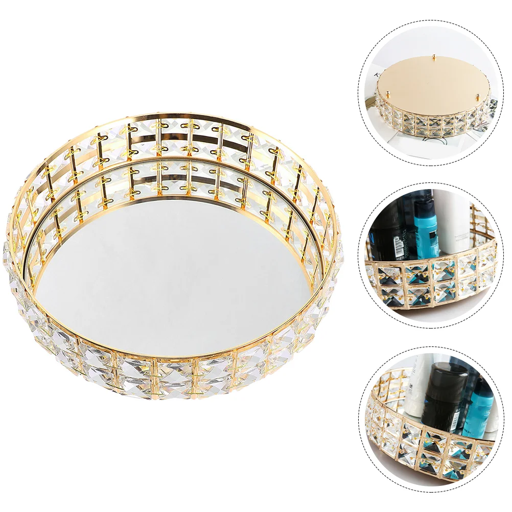 Tray Jewelry Perfume Mirror Dresser Makeup Storage Organizer Plate Vanity Bathroom Decorative Gold Ring Display Dish Crystal
Tray Jewelry Perfume Mirror Dresser Makeup Storage Organizer Plate Vanity Bathroom Decorative Gold Ring Display Dish Crystal
