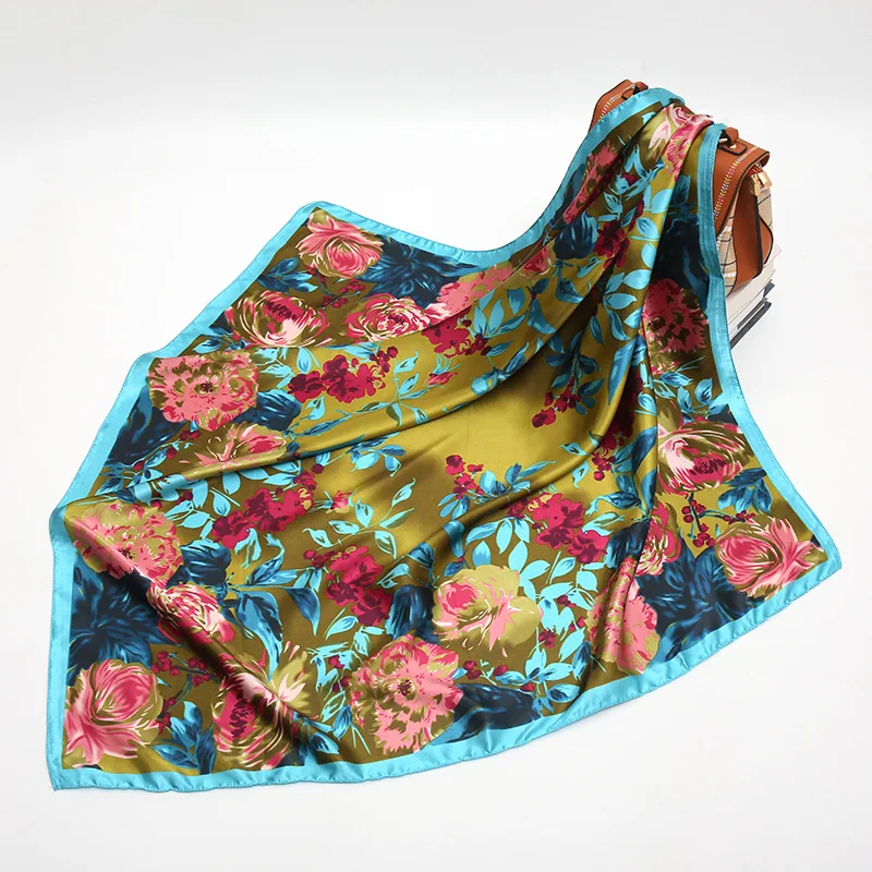 Fashion Plant Flower Scarf Simulation Silk Satin Square Scarf Women's Headscarf Fabric
Fashion Plant Flower Scarf Simulation Silk Satin Square Scarf Women's Headscarf Fabric