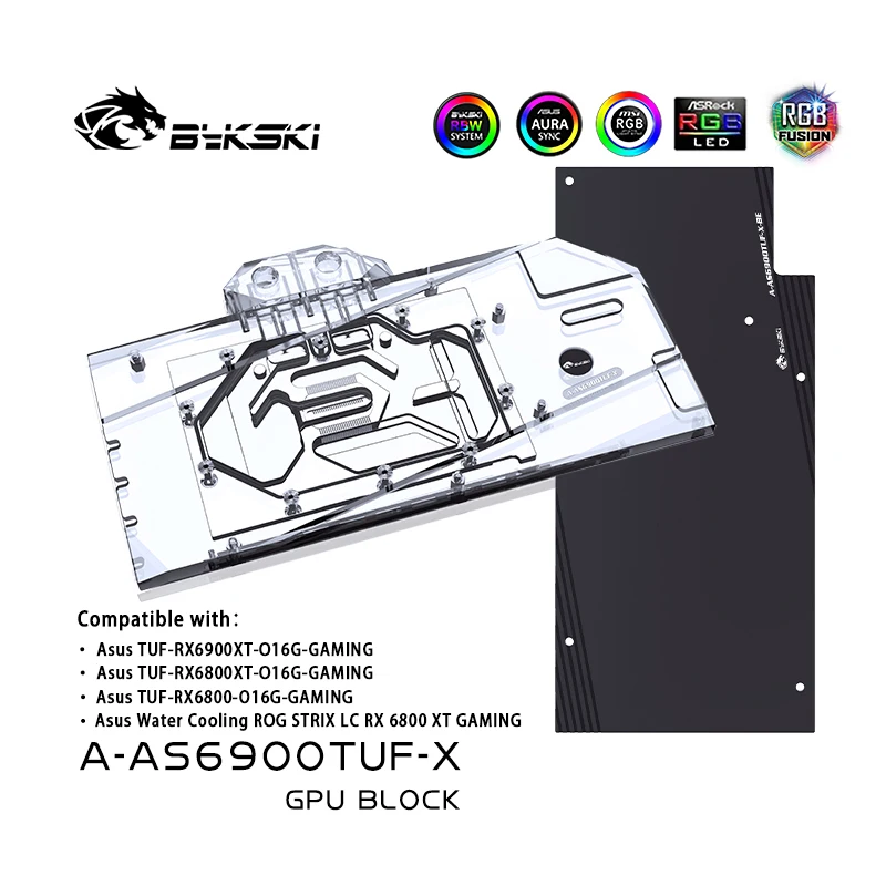 Bykski Graphics Card GPU Water Block For ASUS TUF GAMING Radeon RX 6900 XT VGA Liquild Cooler, 5V/12V RGB SYNC,A-AS6900TUF-X
Bykski Graphics Card GPU Water Block For ASUS TUF GAMING Radeon RX 6900 XT VGA Liquild Cooler, 5V/12V RGB SYNC,A-AS6900TUF-X
