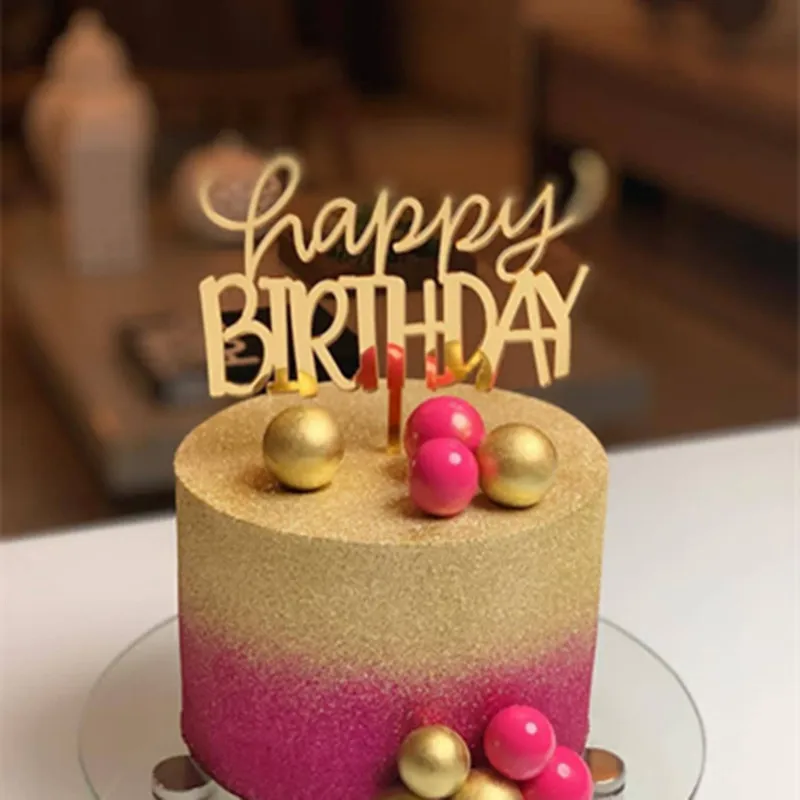 Golden Rose Gold Black Happy Birthday Acrylic Cake Decoration Card Cake Topper Baking Cake Plugin Birthday Party Decoration
Golden Rose Gold Black Happy Birthday Acrylic Cake Decoration Card Cake Topper Baking Cake Plugin Birthday Party Decoration