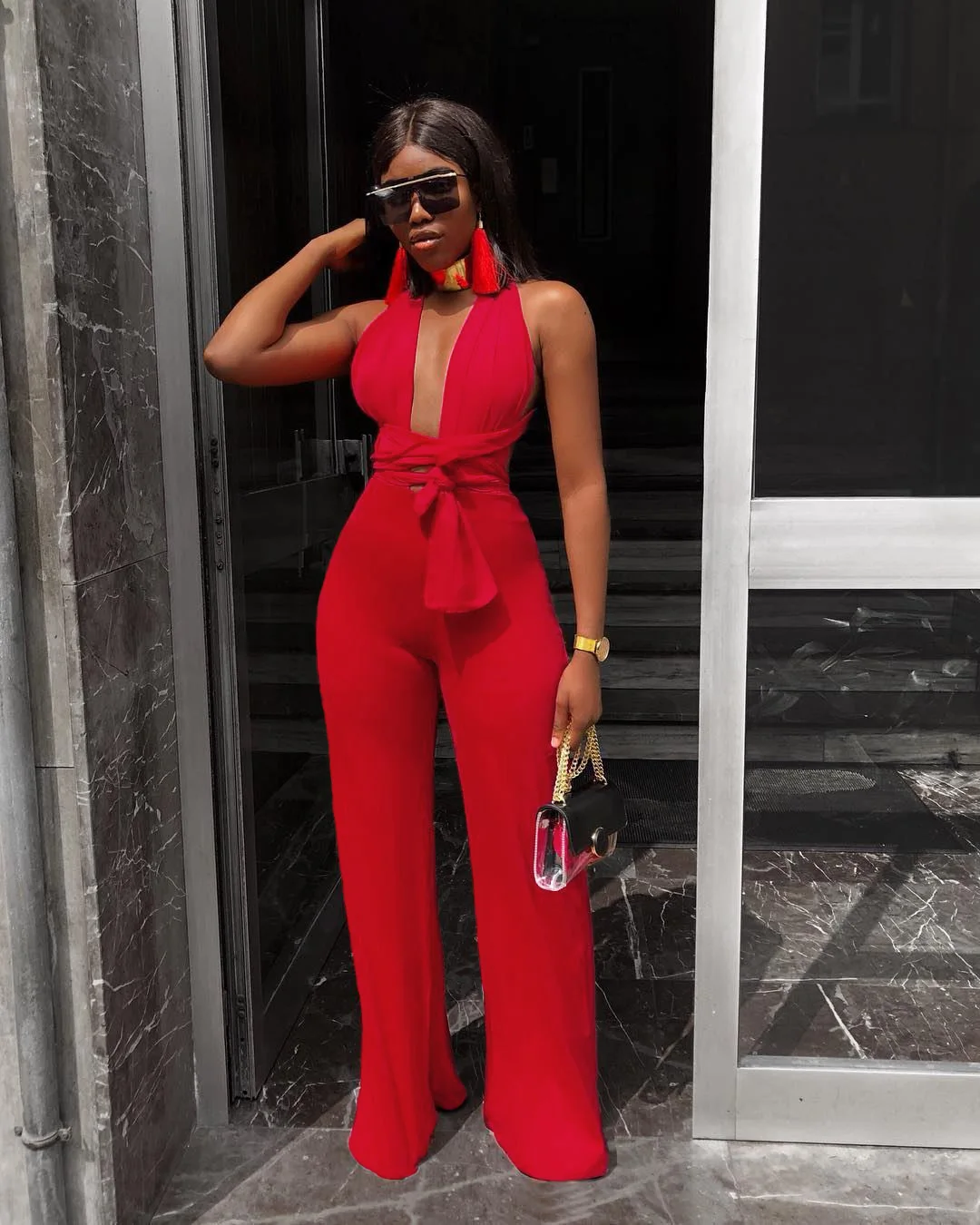 2023 Sexy Women's Deep V Chest Wrapping Five Ways of Wearing Bodysuit Nightclub Dress
2023 Sexy Women's Deep V Chest Wrapping Five Ways of Wearing Bodysuit Nightclub Dress