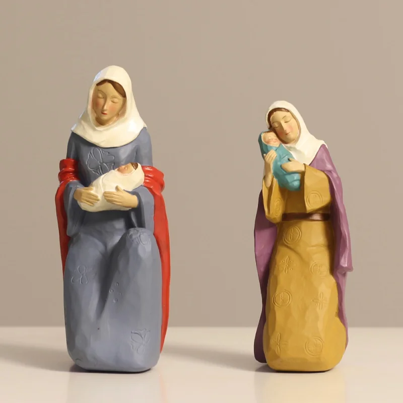 Vintage Angel Figurines Mother Mary Hold Baby Jesus Statue Resin Holy Family Statues Catholic Religious Gifts & Craft Home D
Vintage Angel Figurines Mother Mary Hold Baby Jesus Statue Resin Holy Family Statues Catholic Religious Gifts & Craft Home D